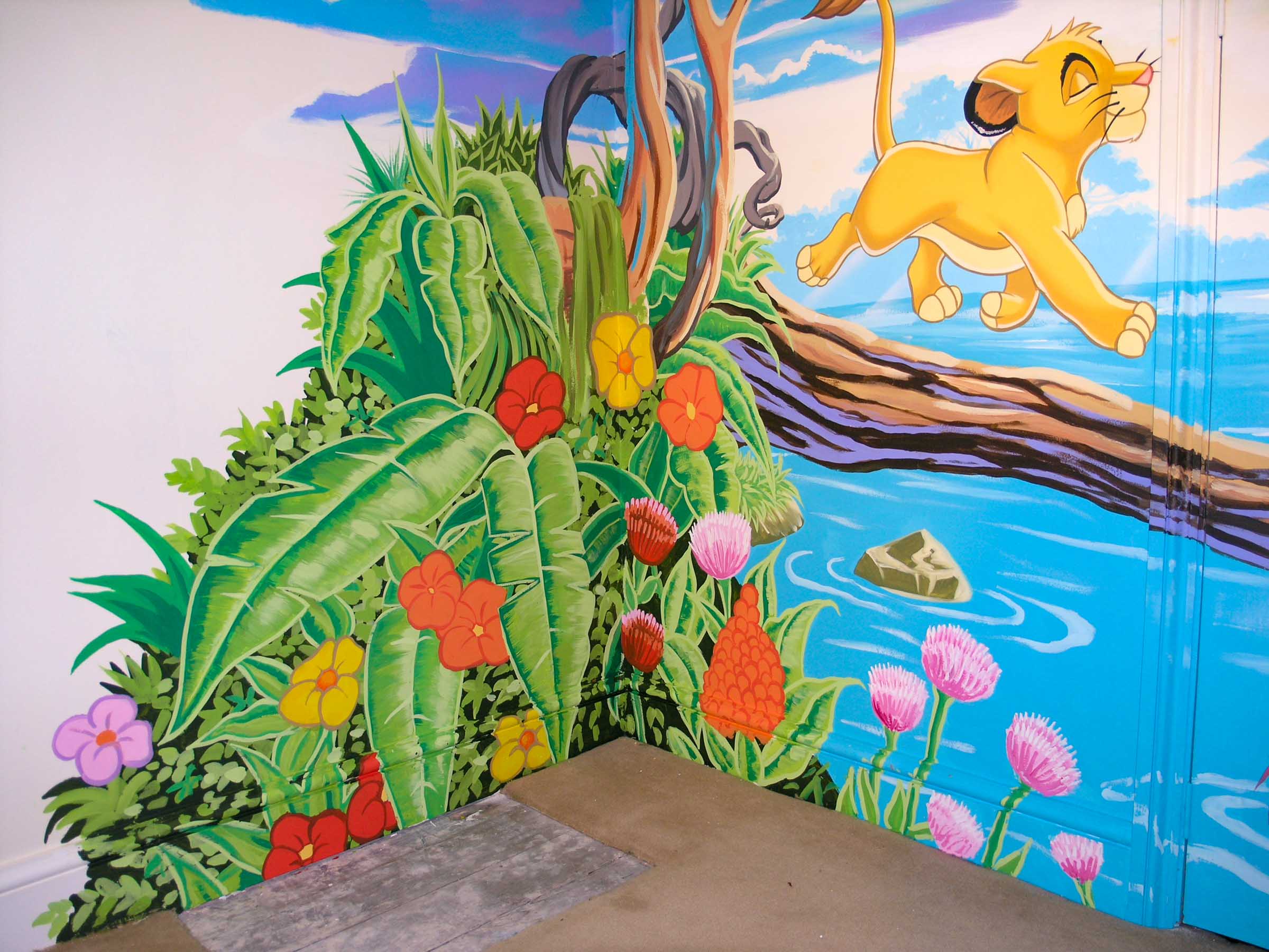Corner foliage of the Lion King Mural