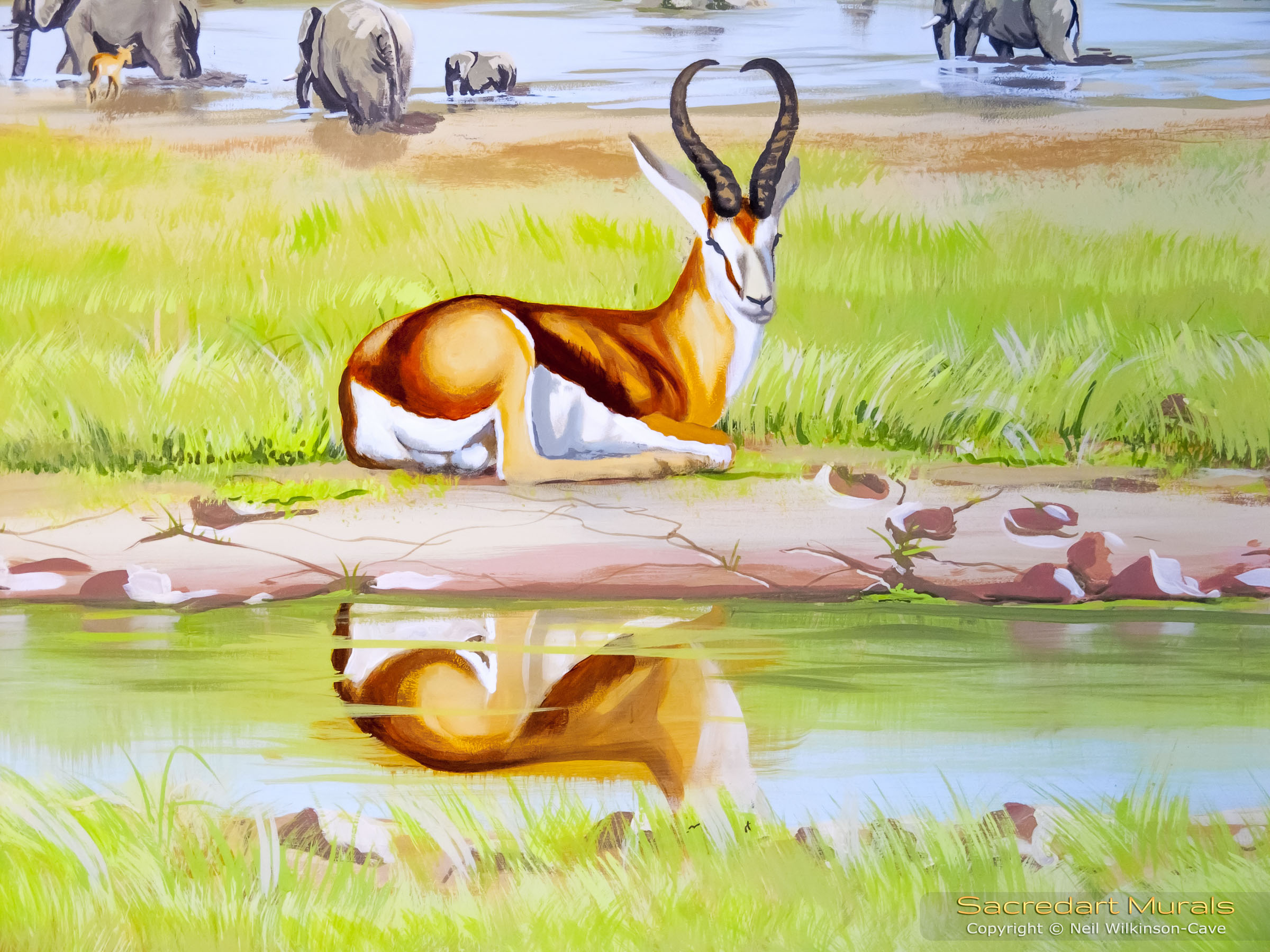gazelle mural