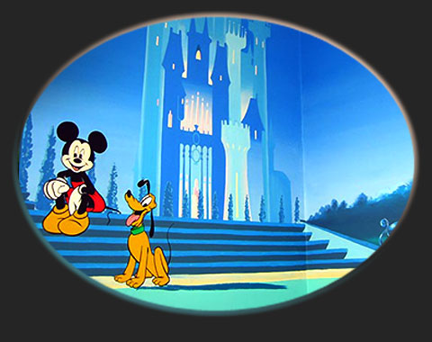 Disney style Castle through peep hole
