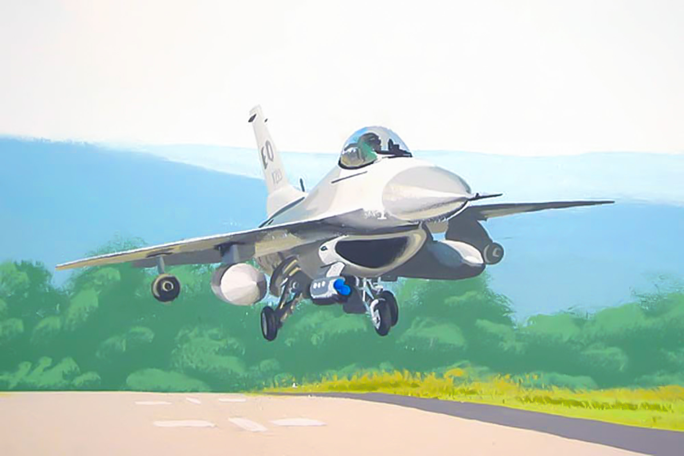 f-16 fighter murals