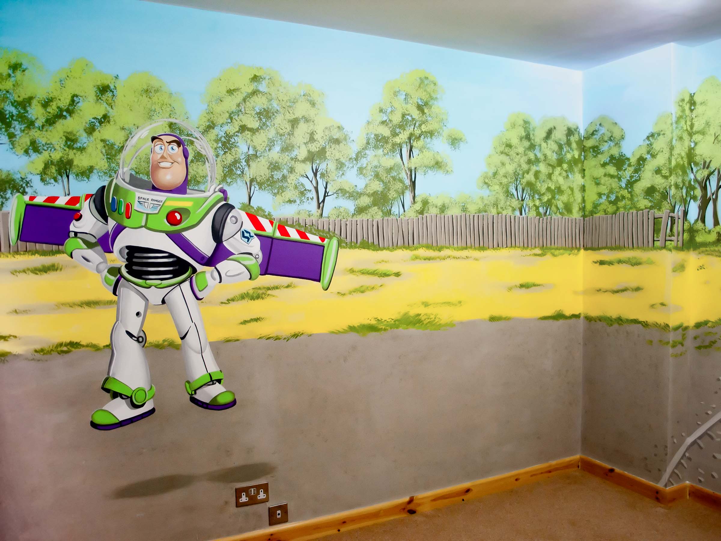 buzz lightyear bedroom mural