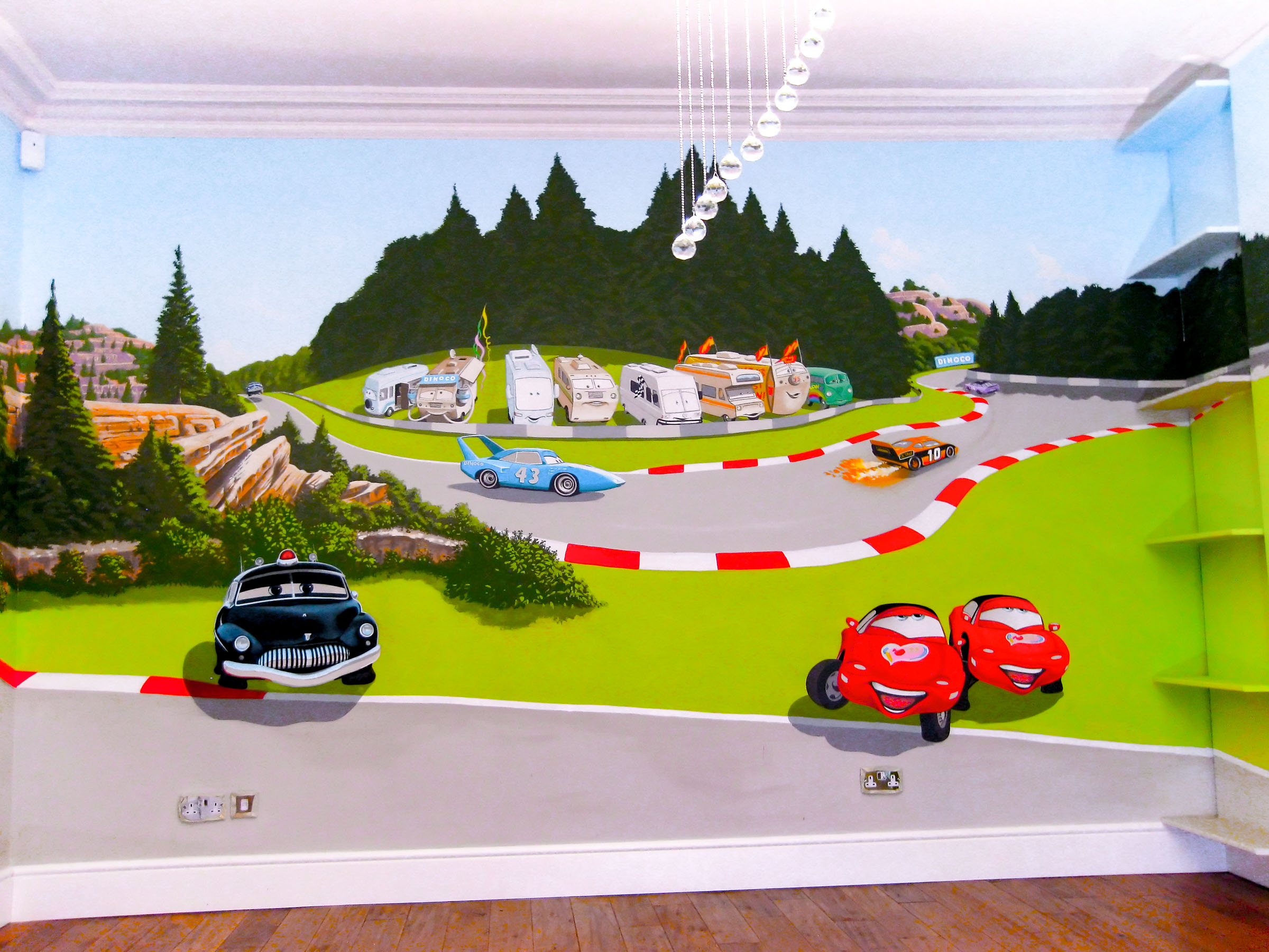 Cars Mural feature wall