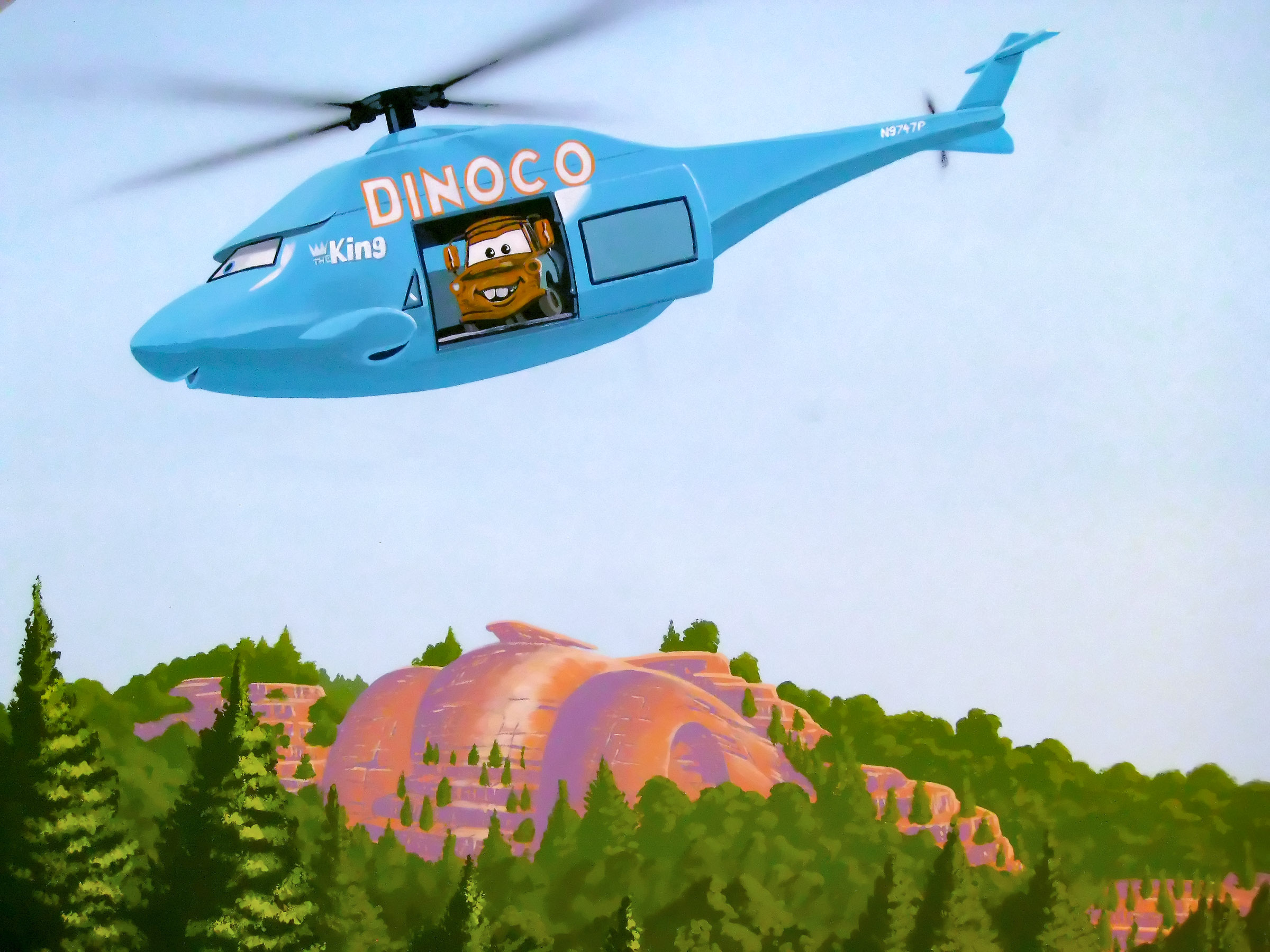 Cars Dinonco helicopter