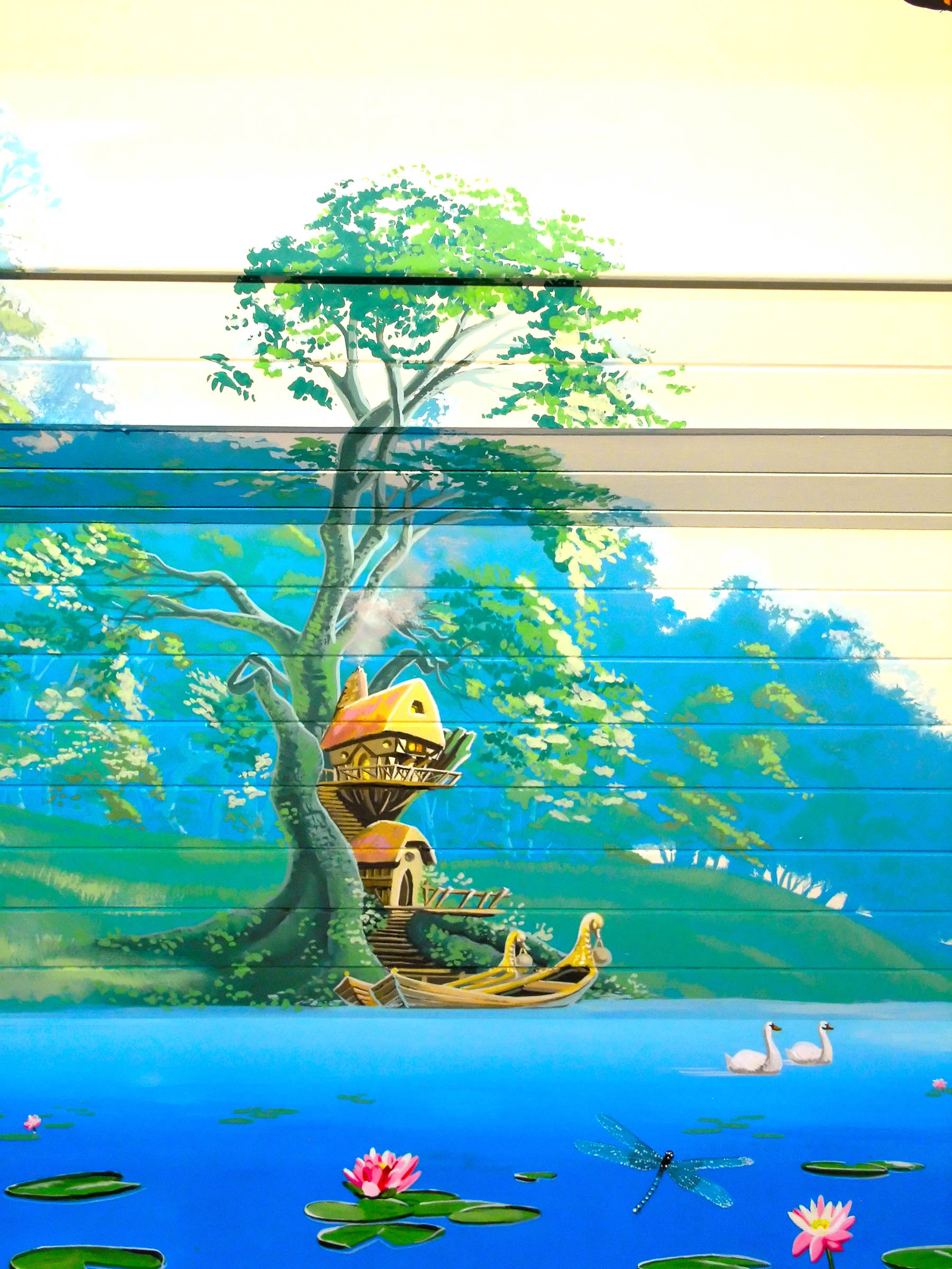 Children's playroom dream mural