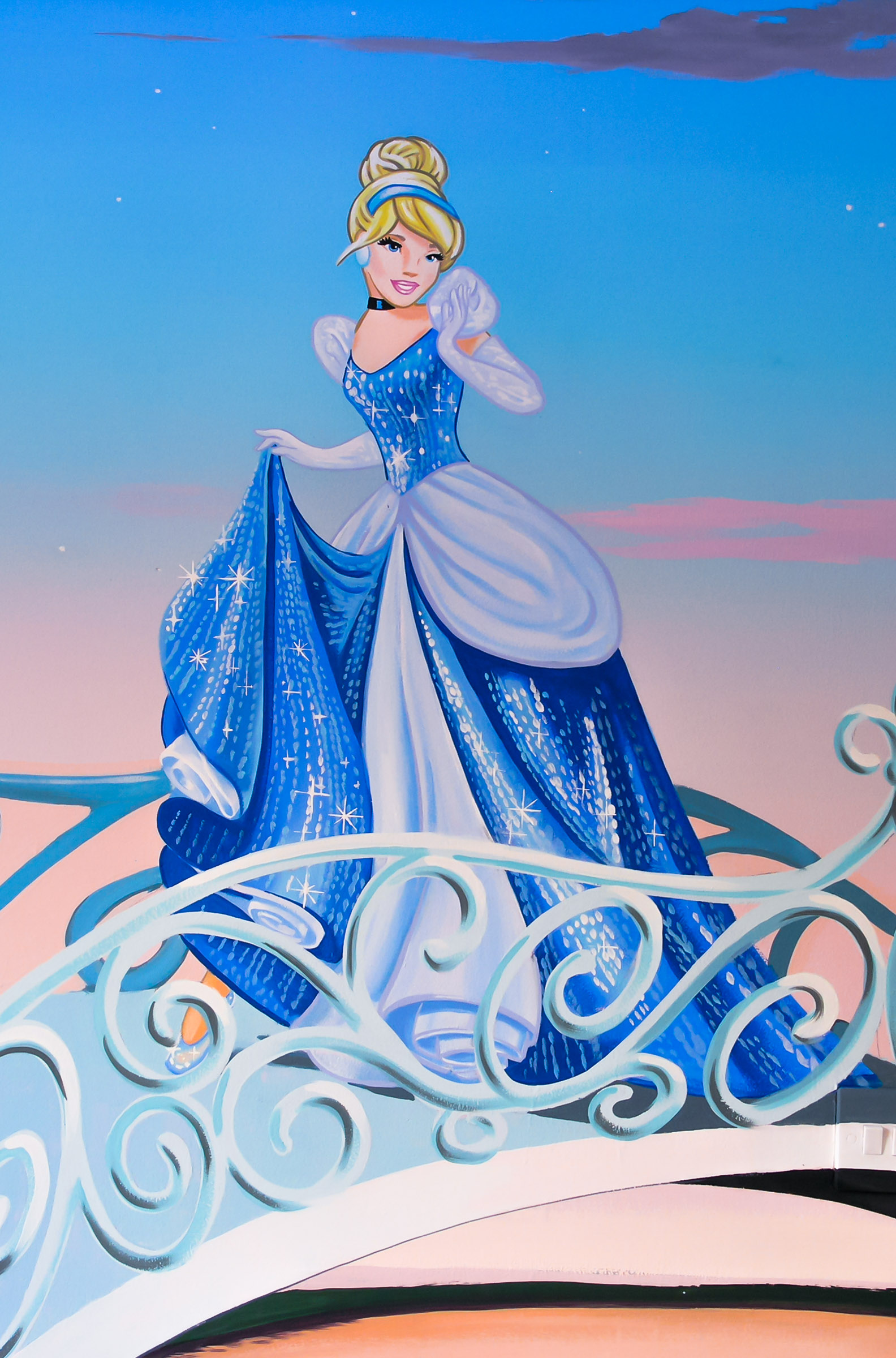 Cinderella part of the Disney mural