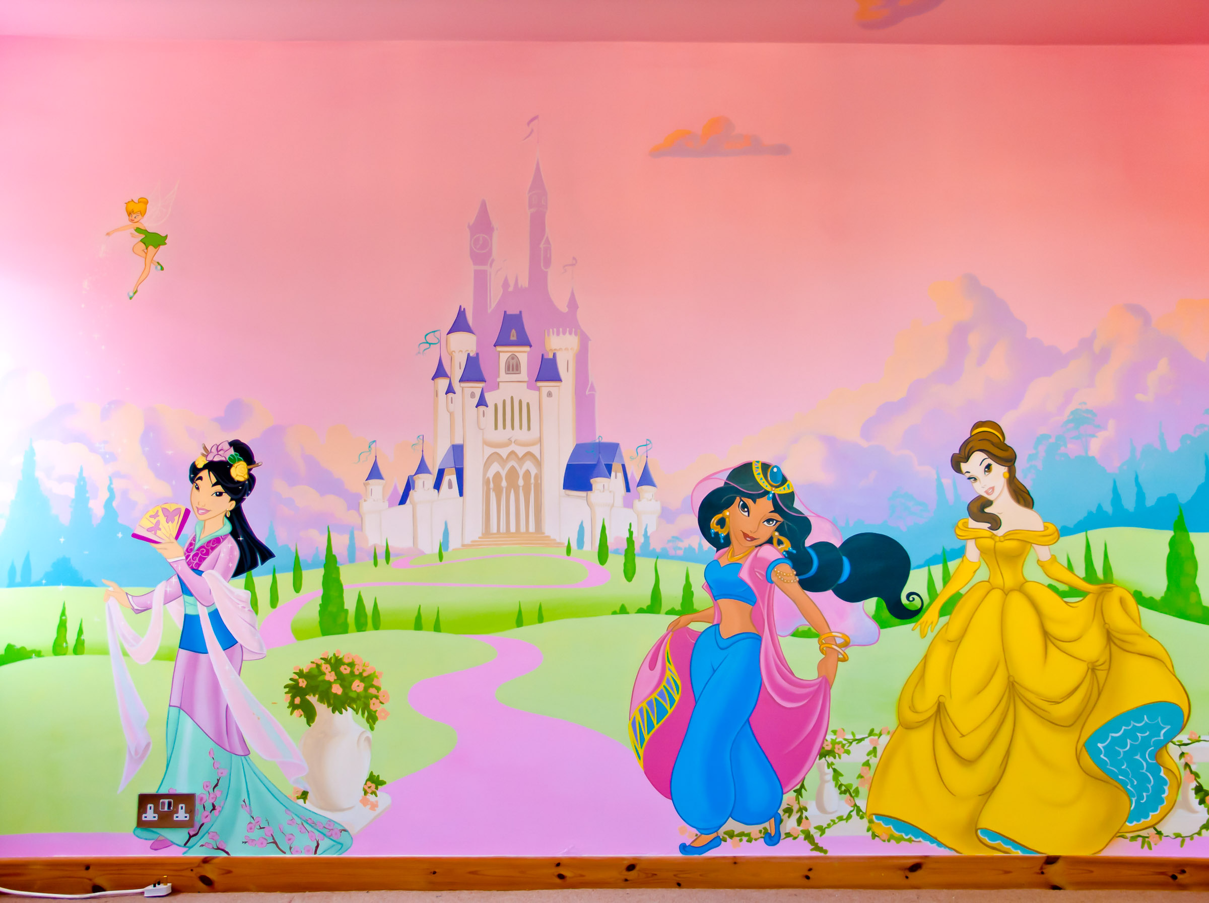 Disney Princesses Mural - Feature Wall