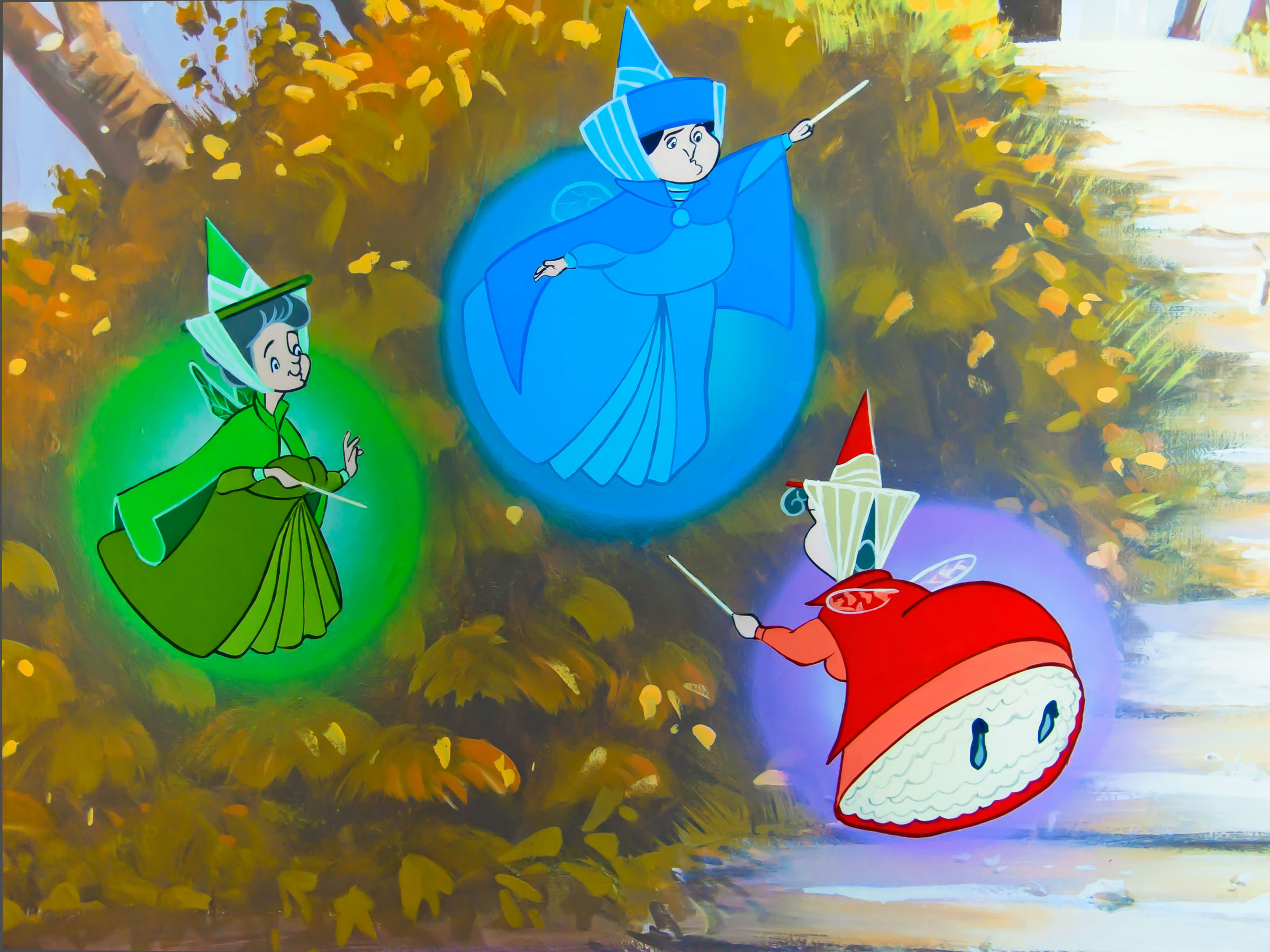 The three fairies from Sleeping Beauty