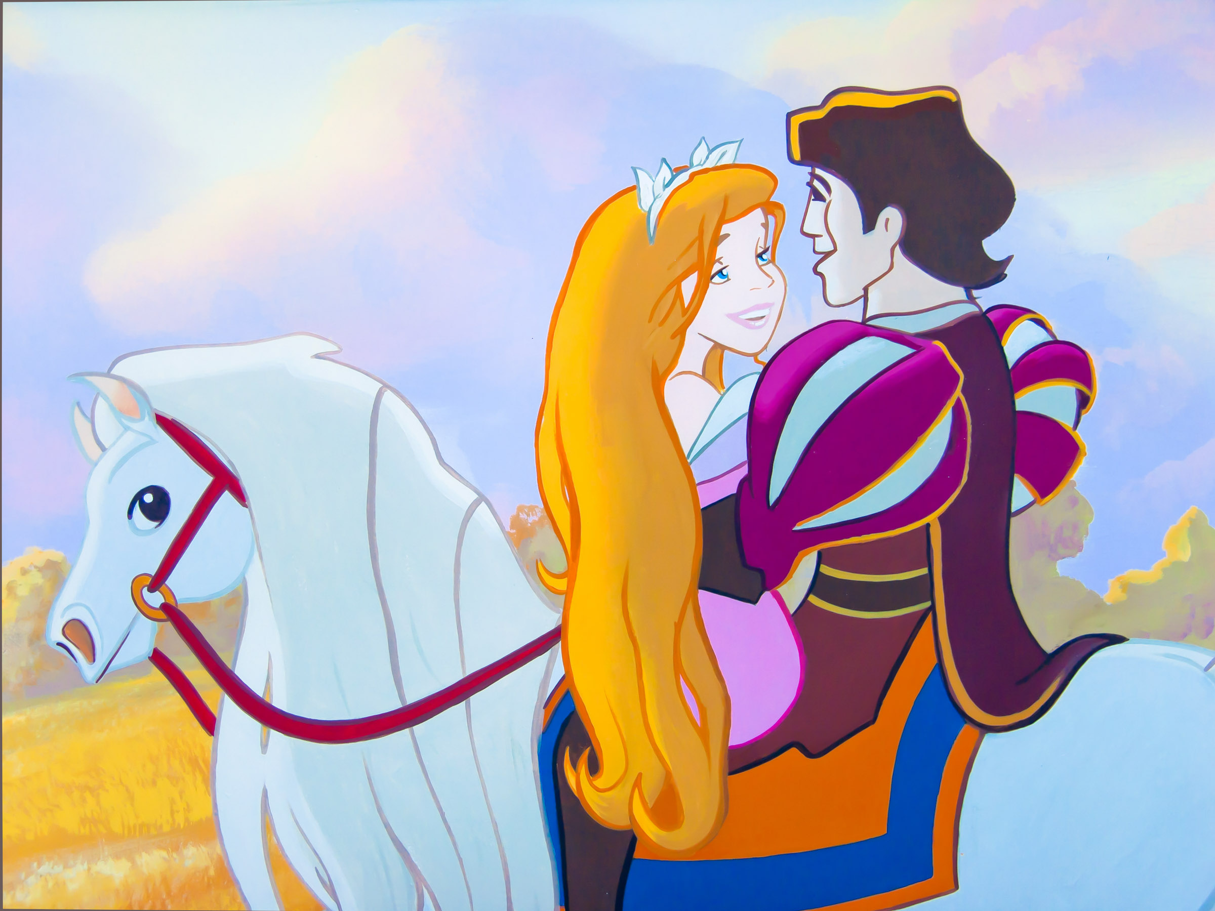 Enchanted hero and princess