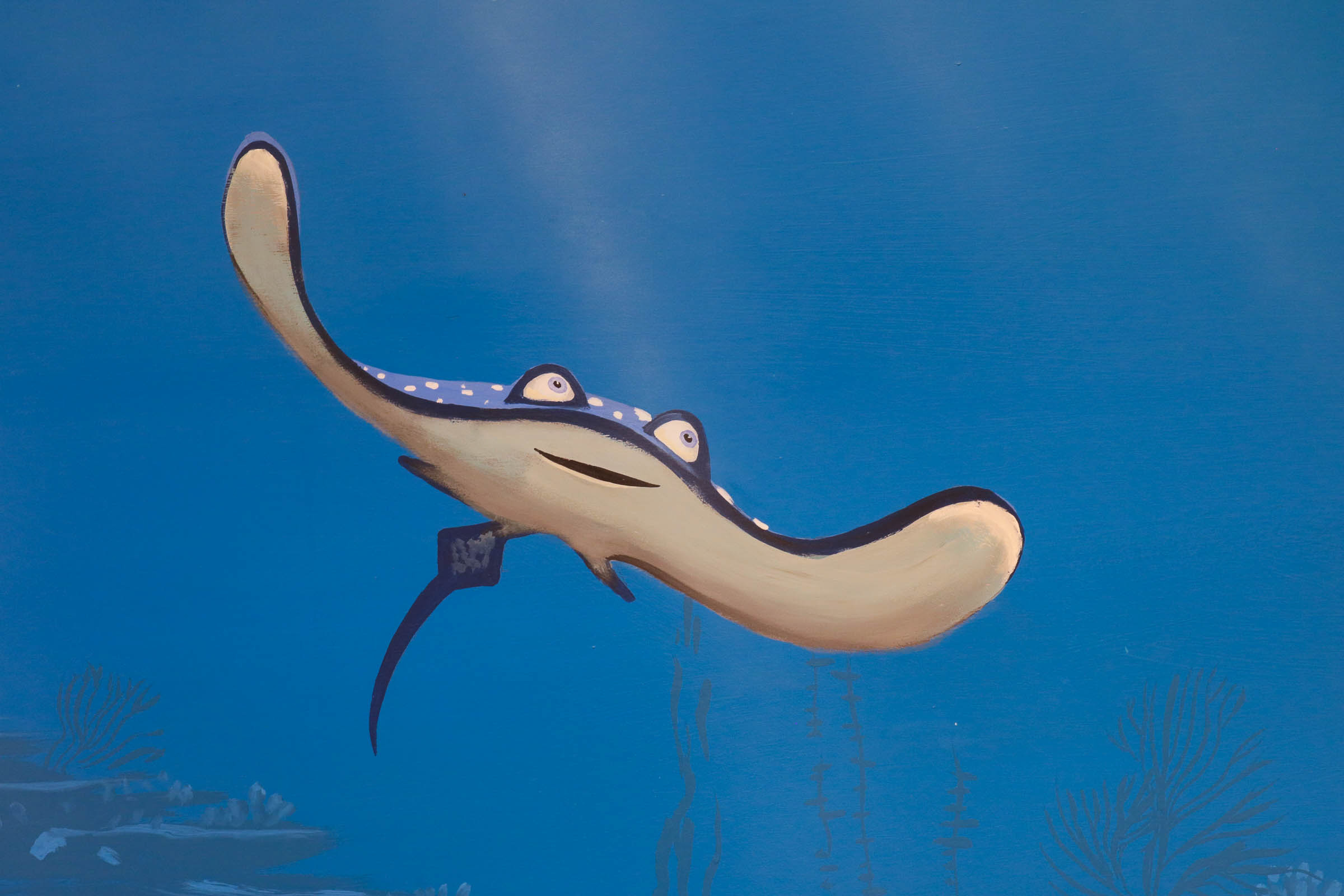 Mr. Ray in Nemo bathroom mural