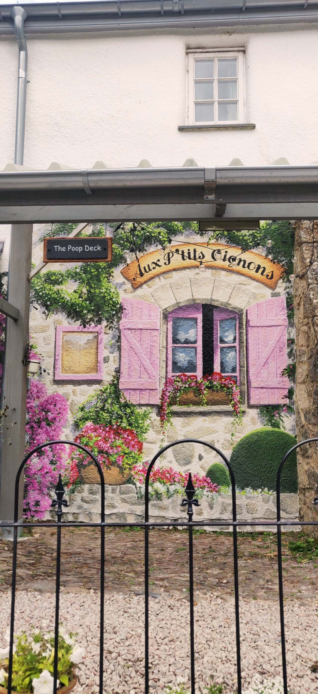 French Cafe Trompe L'oeil in Dartmoor | Sacredart Murals