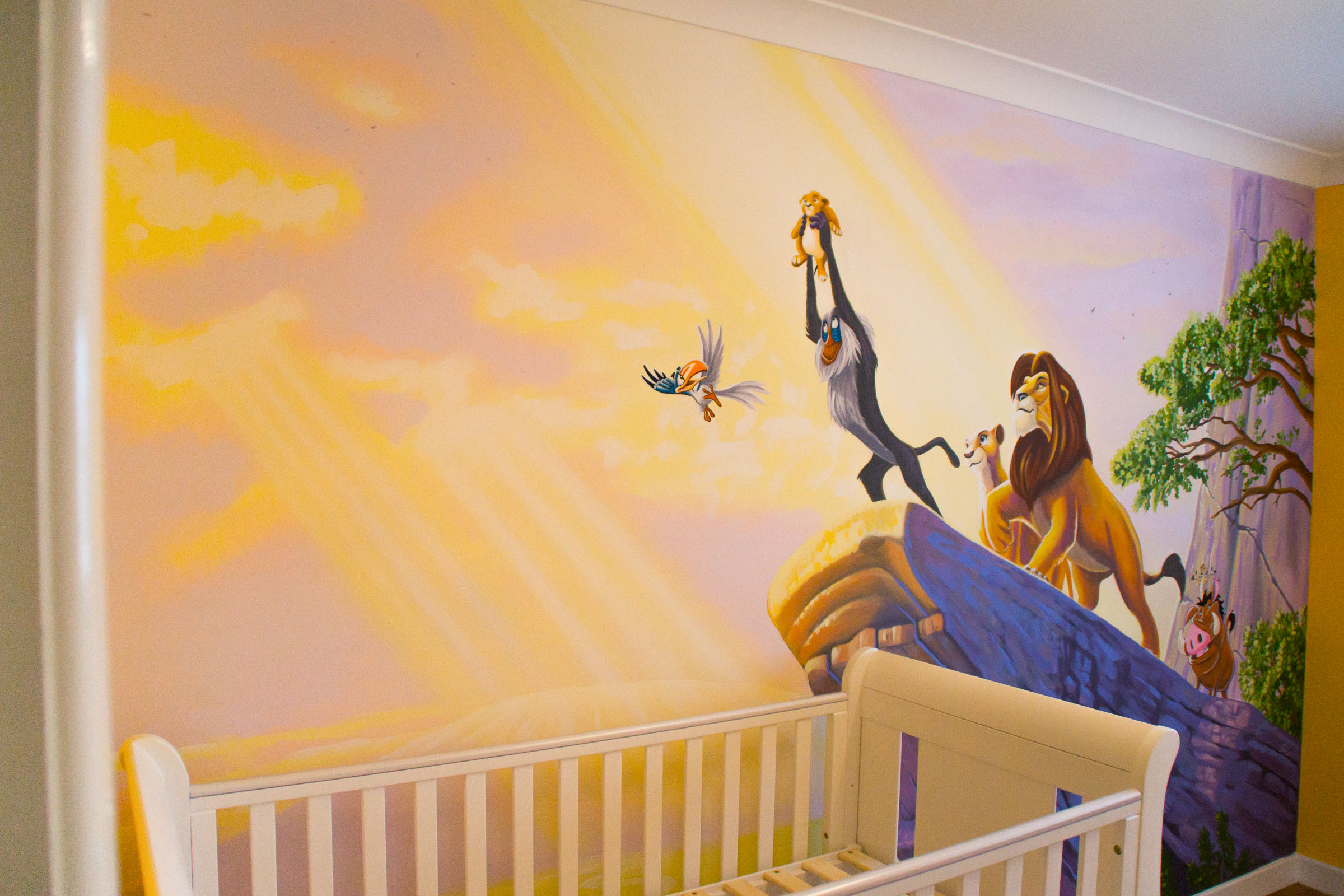 Disney Mural, Lion King Mural in Nursery, Disney Murals