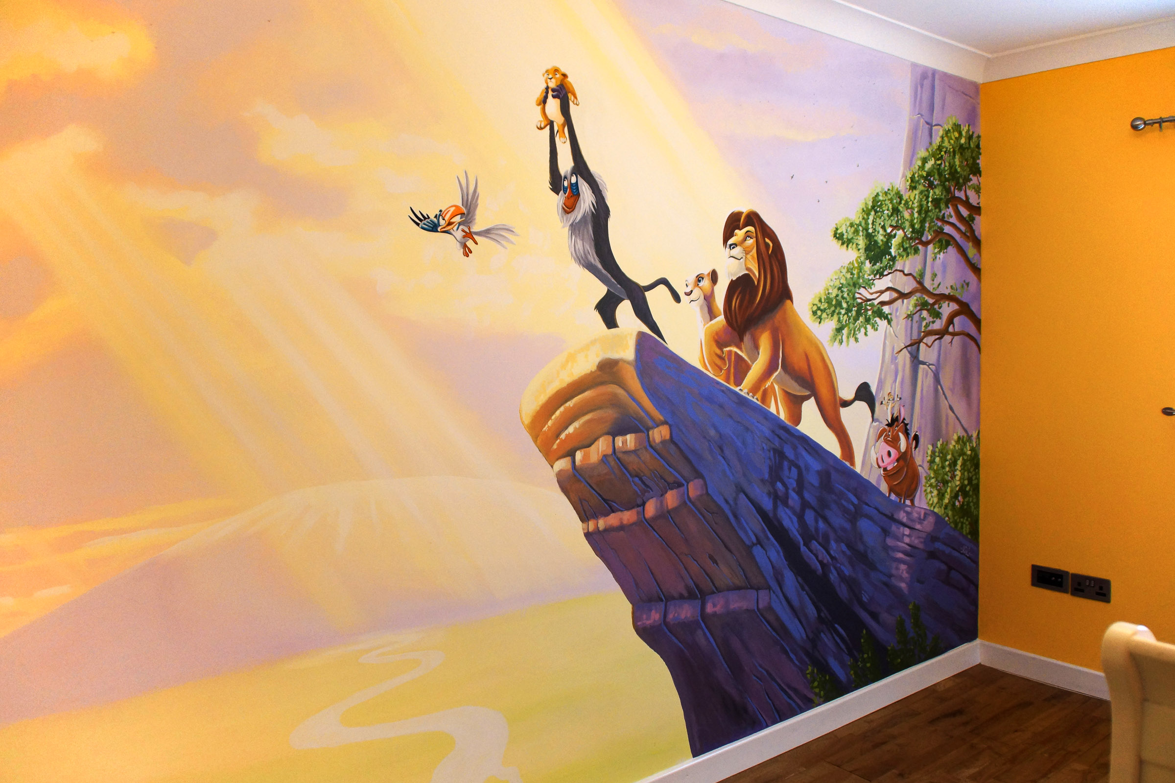 Lion King Mural in Nursery