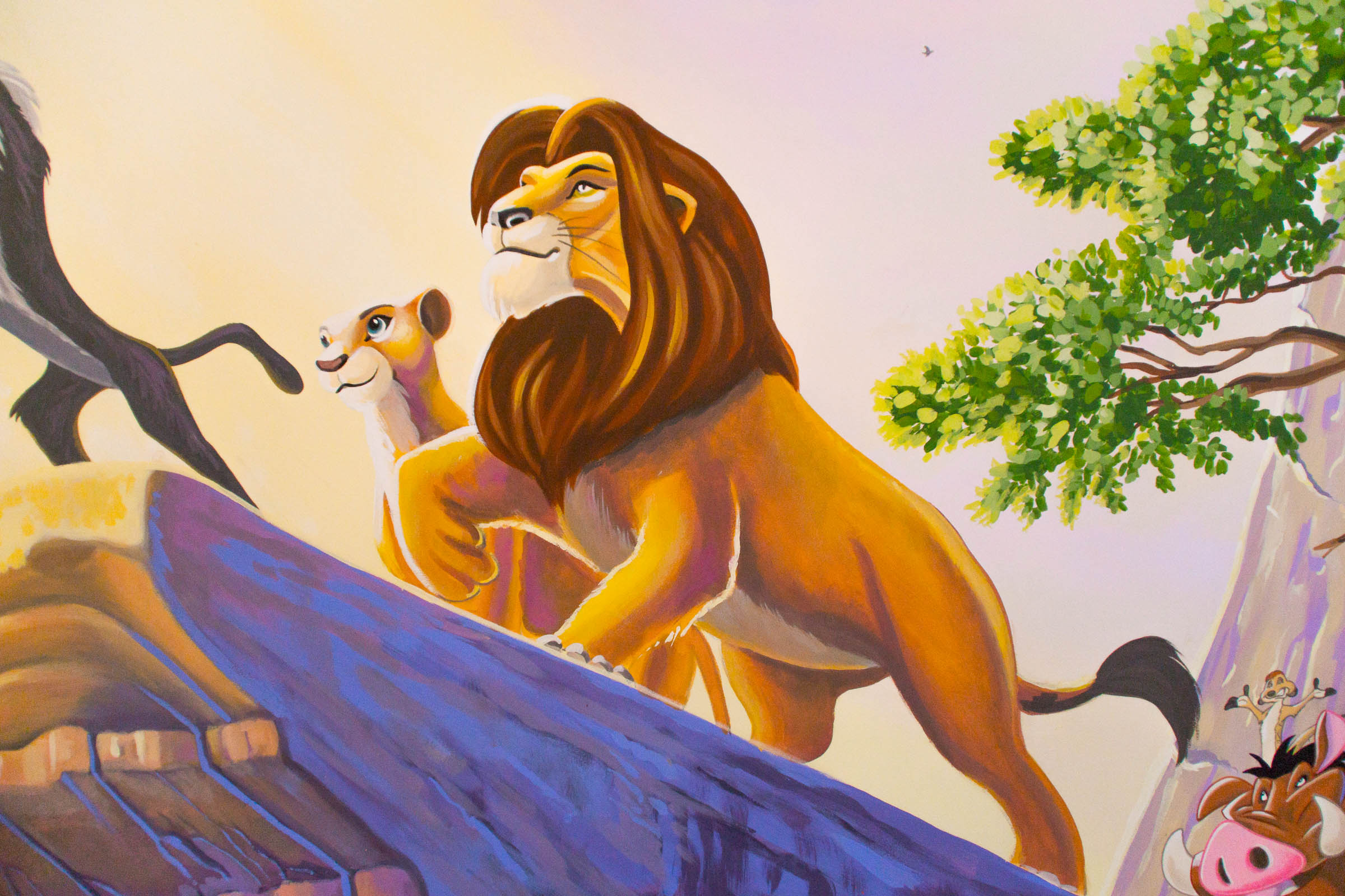 Lion King mural - Mum n Dad, Sarabi and Mafusa
