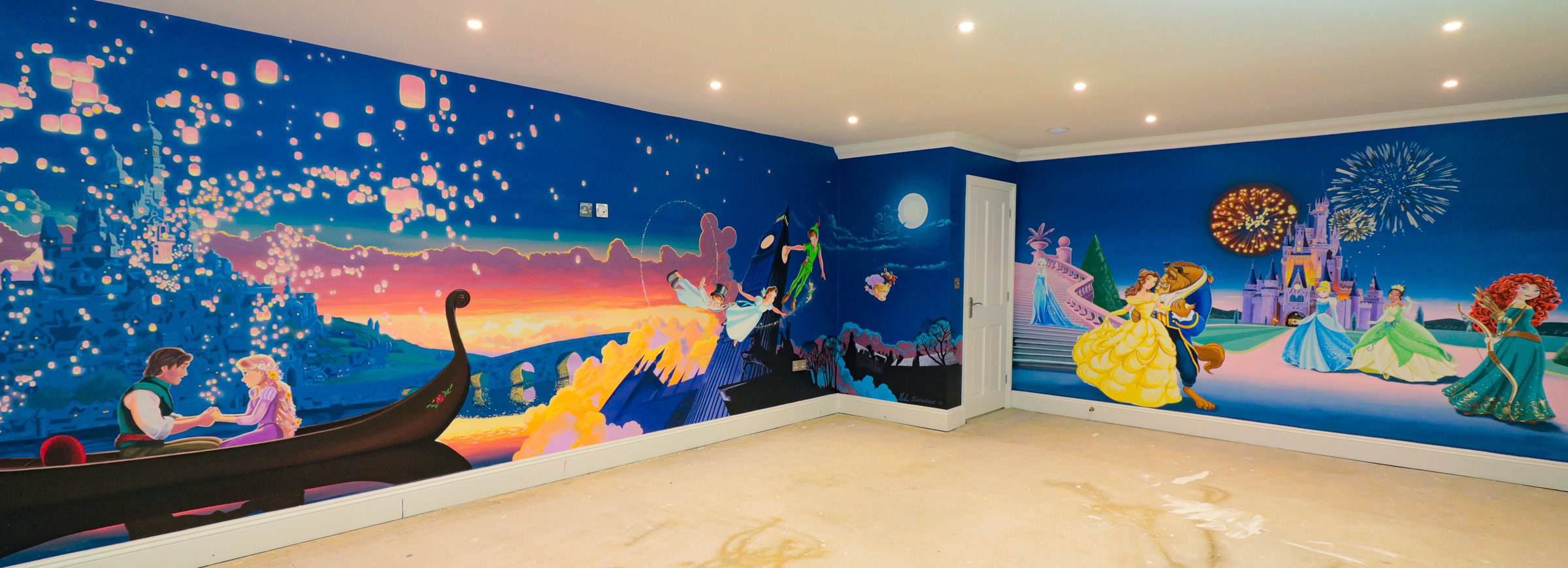 Disney Twilight playroom mural in Hungerford, Berkshire