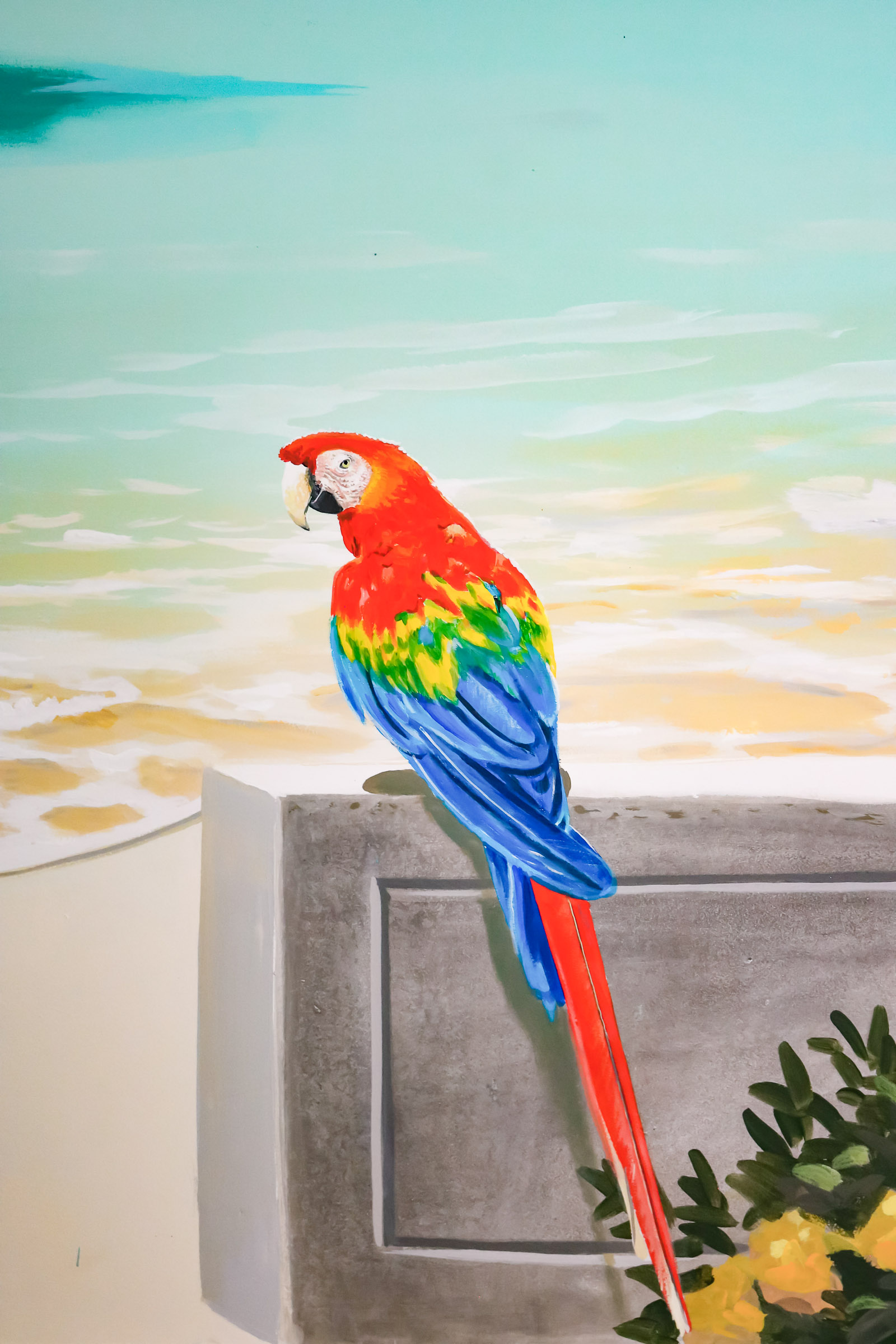 Caribbean Islands Mural around private indoor pool in the UK