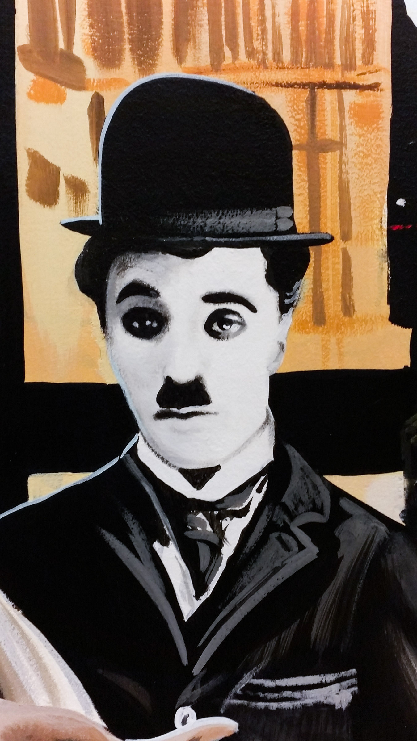 Mural painting of Charlie Chaplin