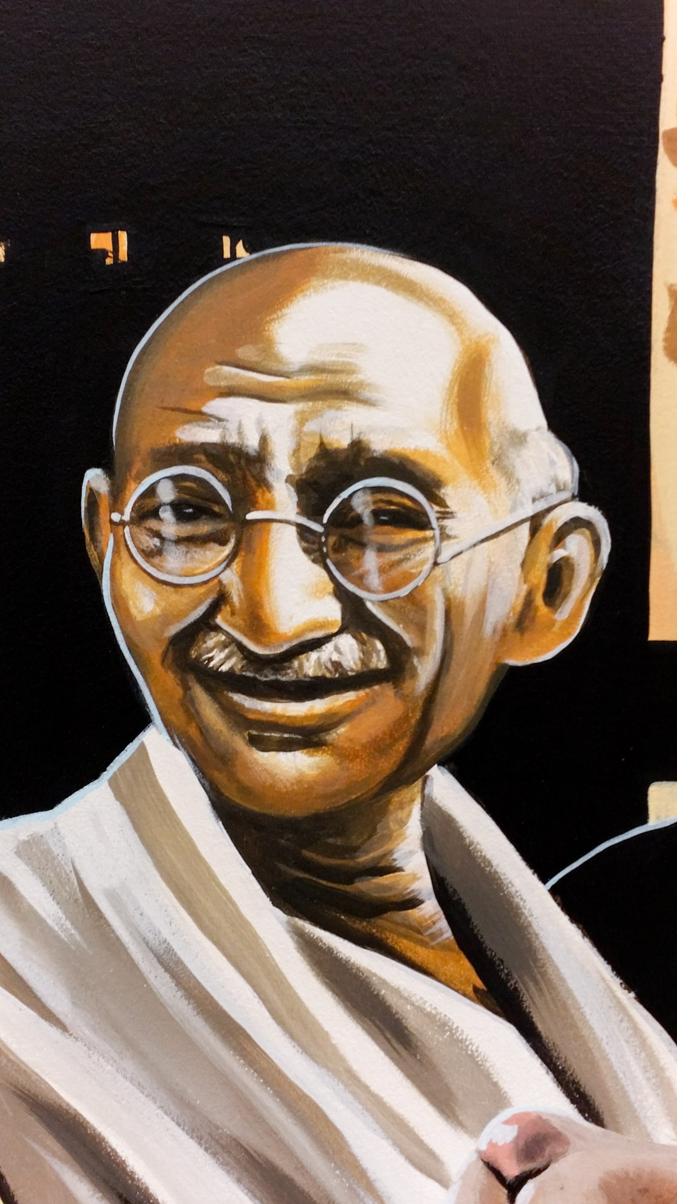 Mural painting of Ghandi
