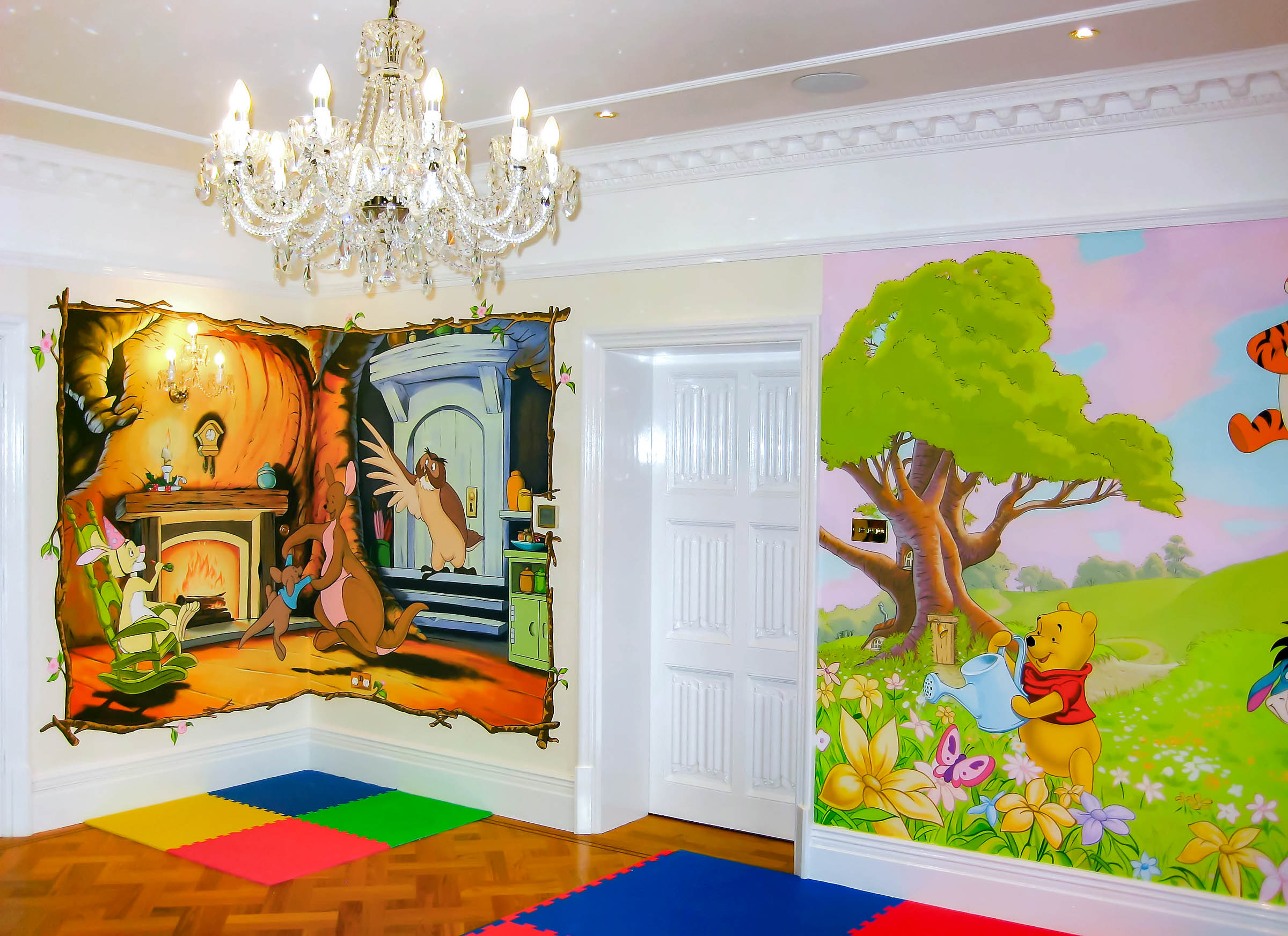 playroom mural winnie the pooh