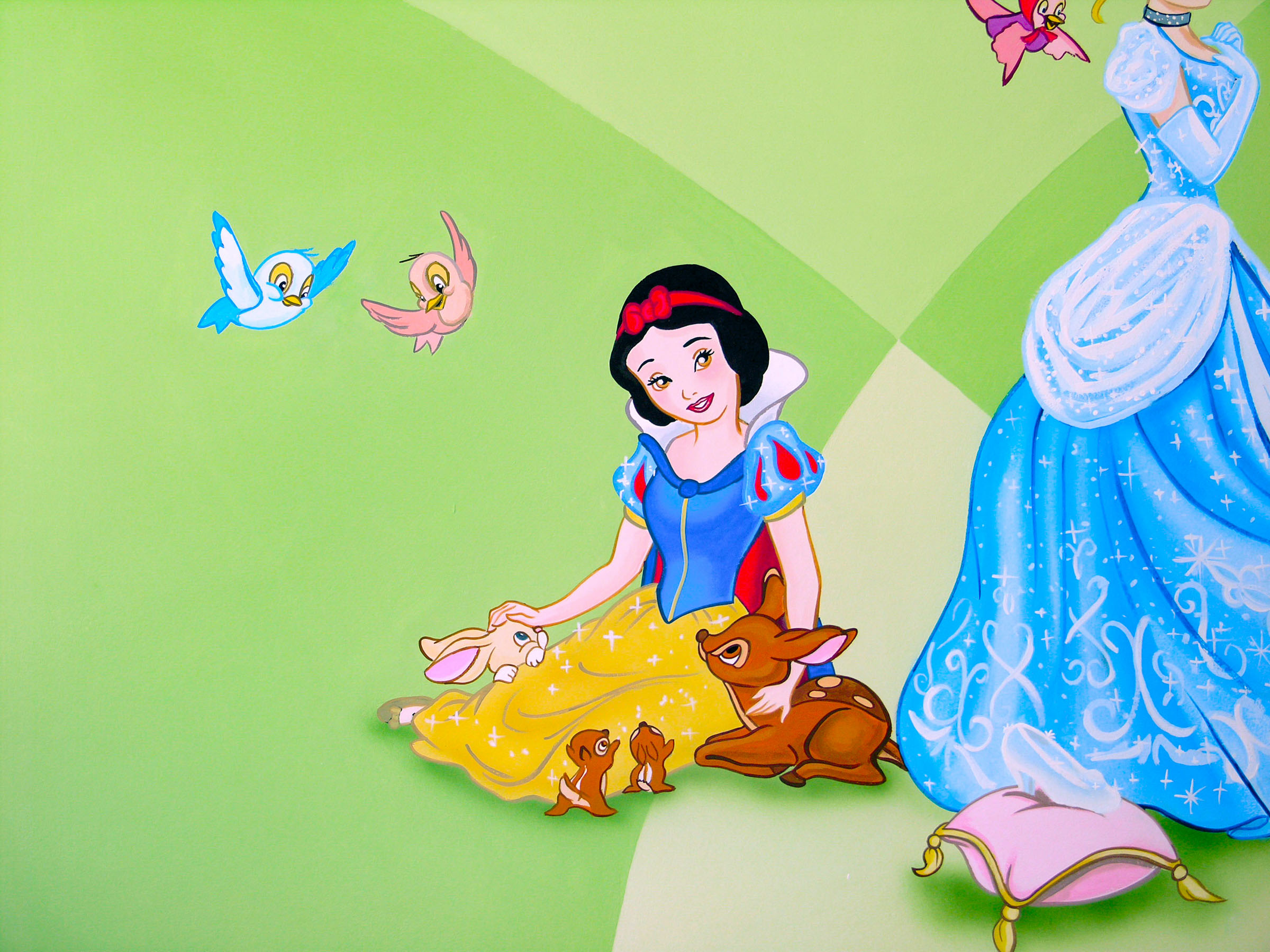 Mural Snow White and woodland animals