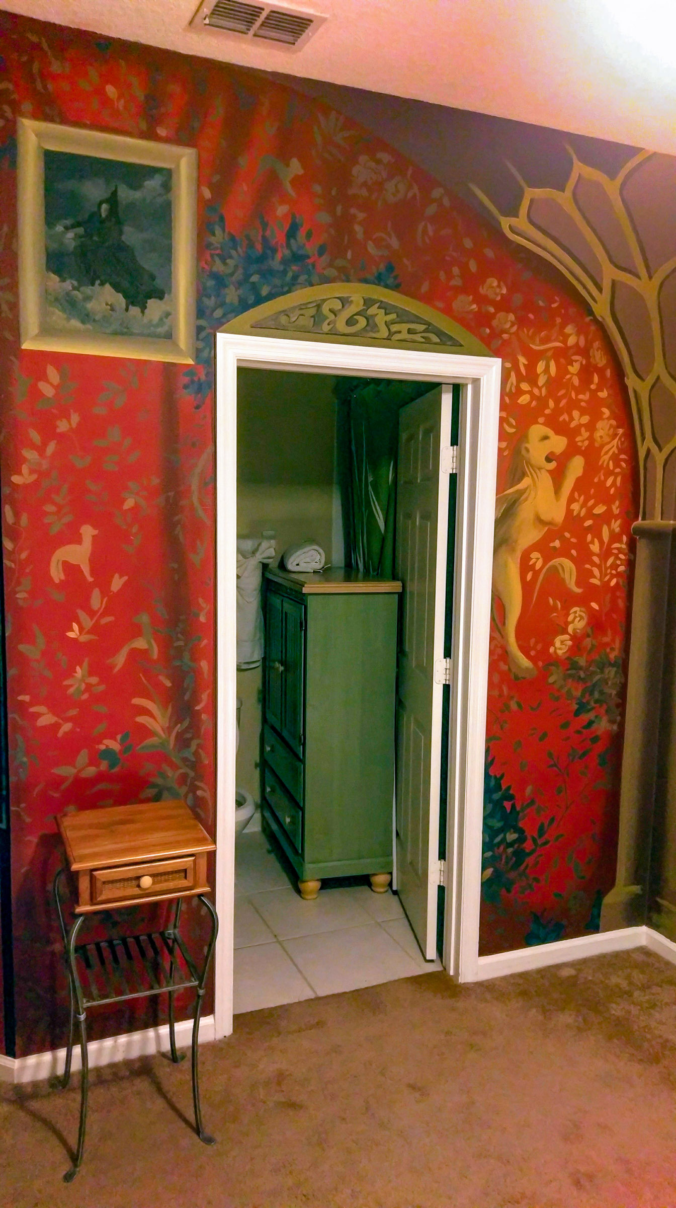 Harry Potter Bedroom mural florida, en suite entrance