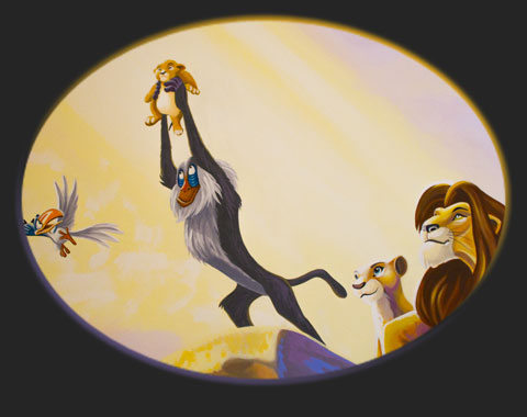 Lion King Mural, Simba's inauguration